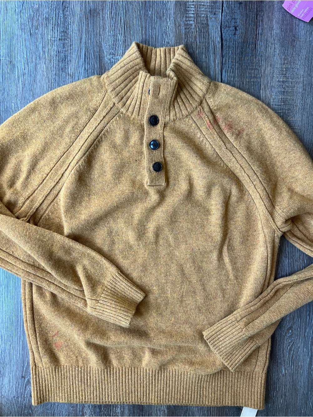 Banana Republic mustard wool blend mends sweater